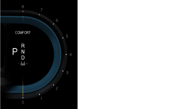 Drive mode indication in the driver display