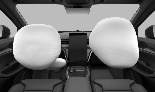 Front airbag placement