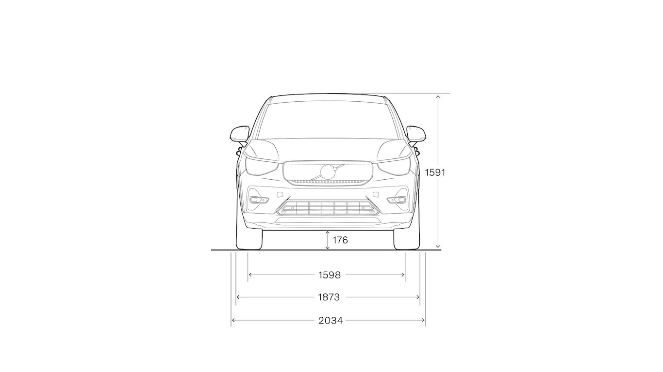 Specificaties van de volledig elektrische C40 Recharge Volvo Car België