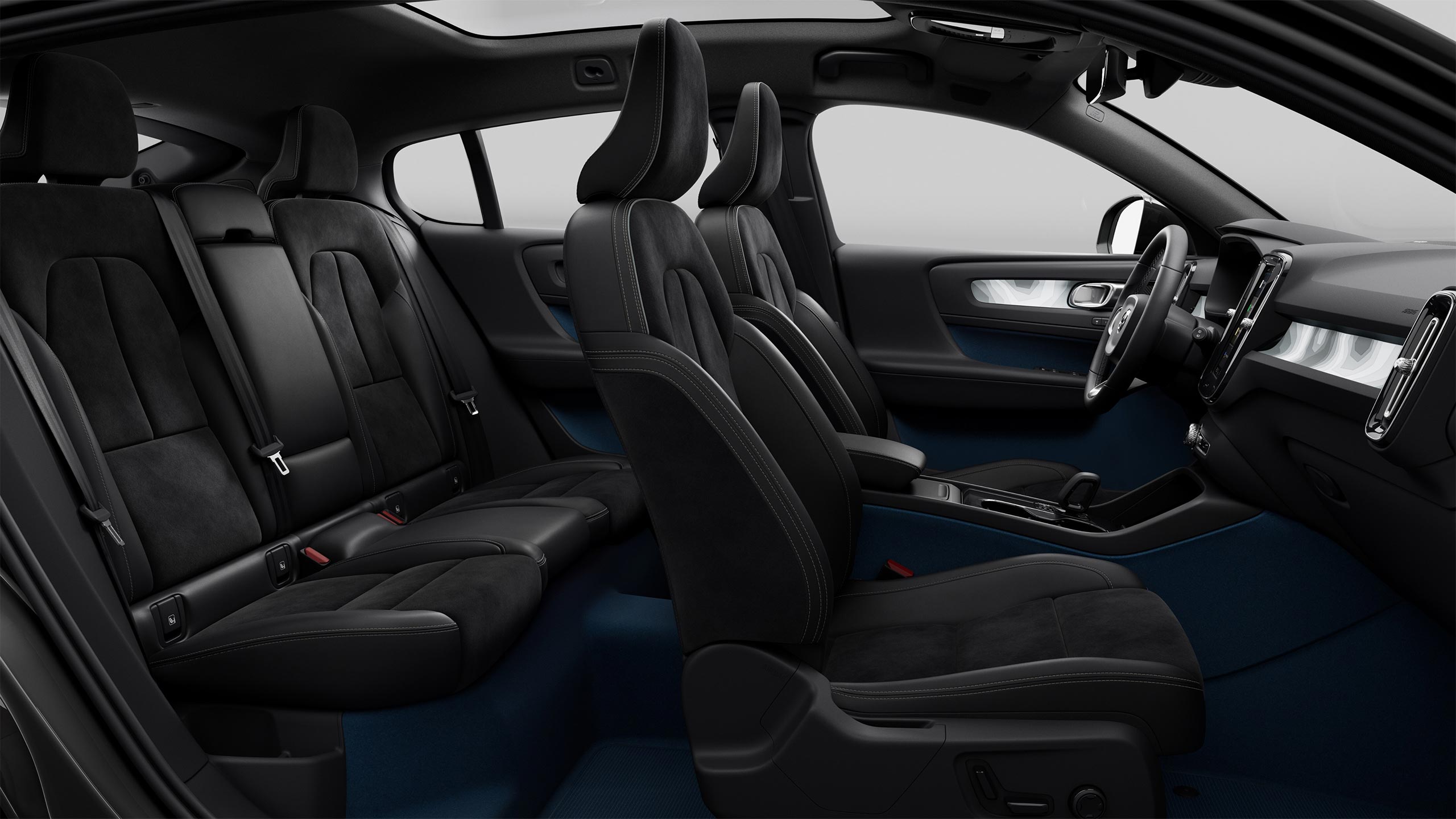 Interior design detail of Volvo C40.