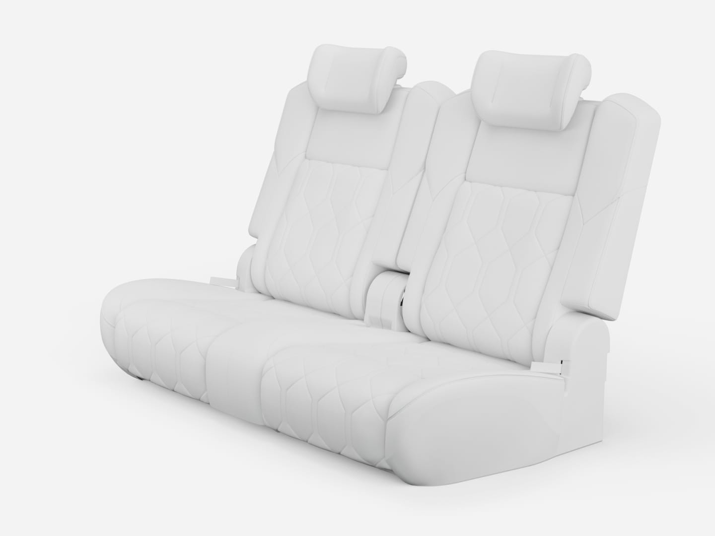 Image of the advanced comfort features and power-operated adjustments available in the Volvo EM90 driver’s seat.