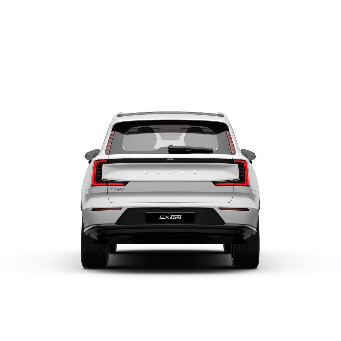 الجزء الخارجي الجانبي لفولفو EX90 بلون أبيض شفاف