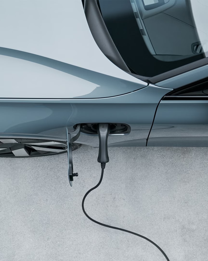 Volvo S60 Recharge plug-in hybrid left side charger.