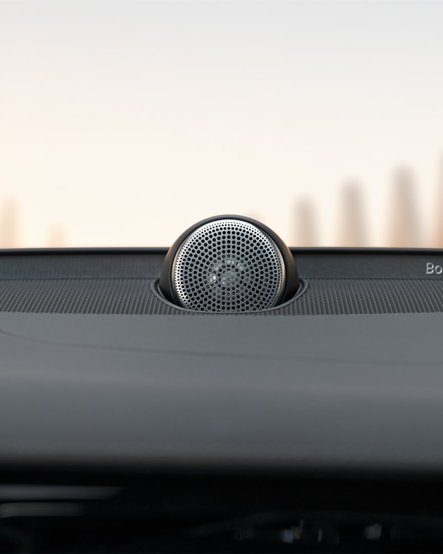 Bowers & Wilkins speakers inside a Volvo XC90 plug-in hybrid.