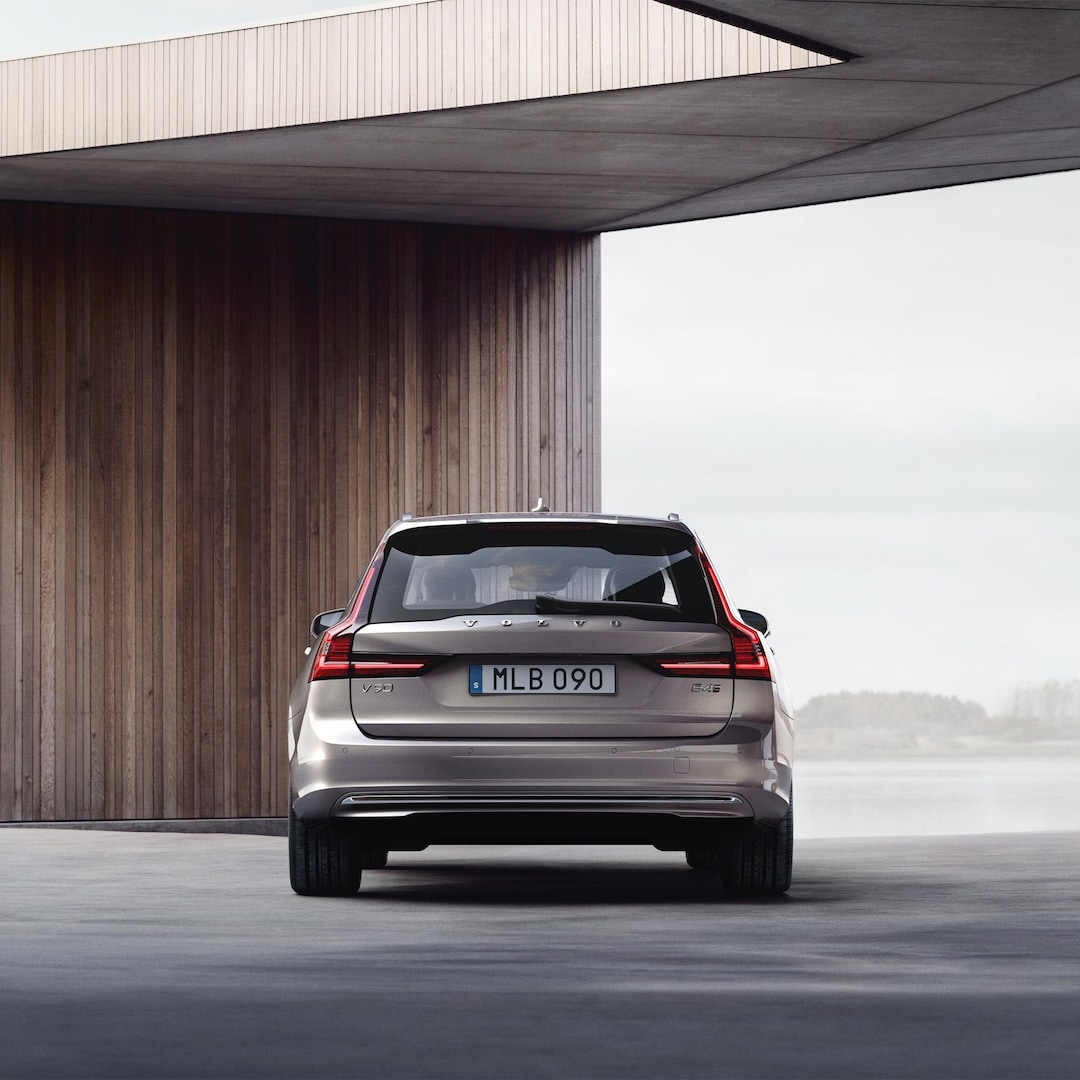 Volvo V90 rear exterior with LED rear lights.