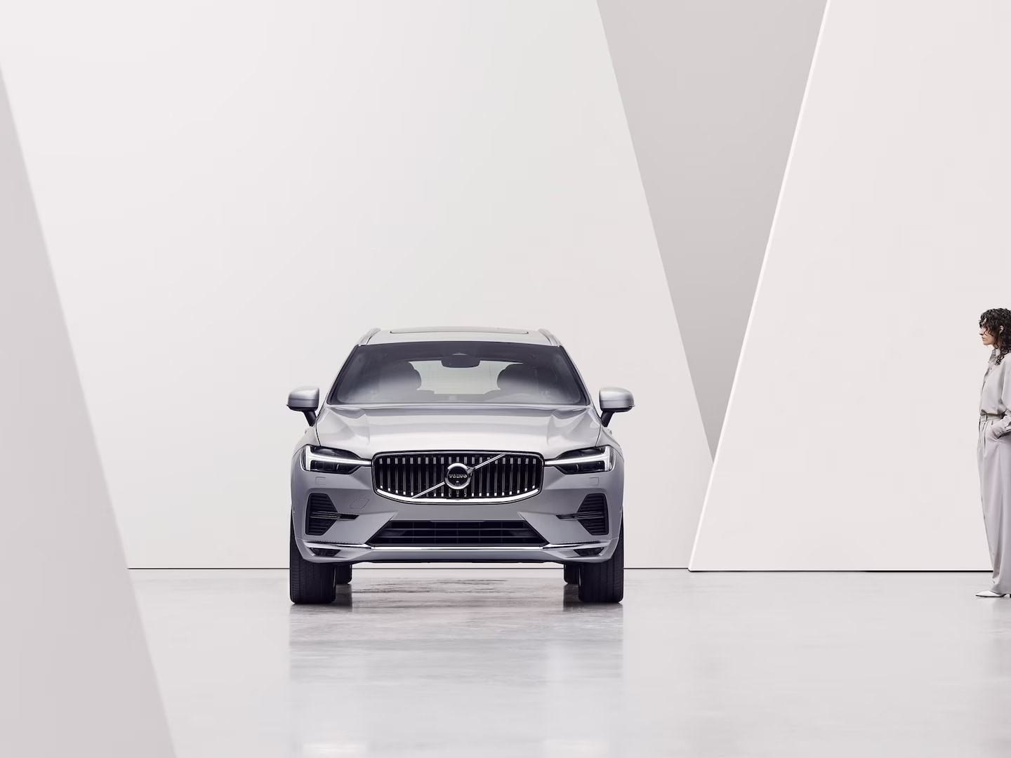 Front exterior of Volvo XC60 with the iconic front grille and headlamp design.