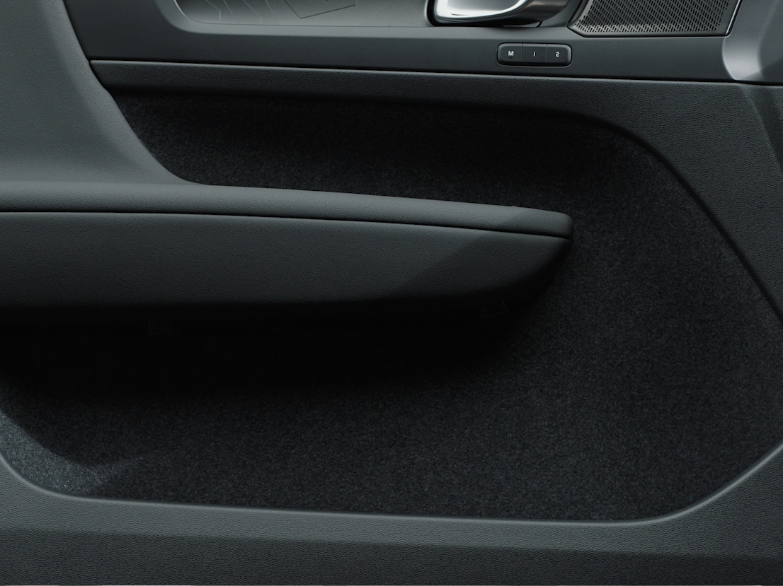 The Volvo C40 Recharge with partially recycled upholstery and carpets.