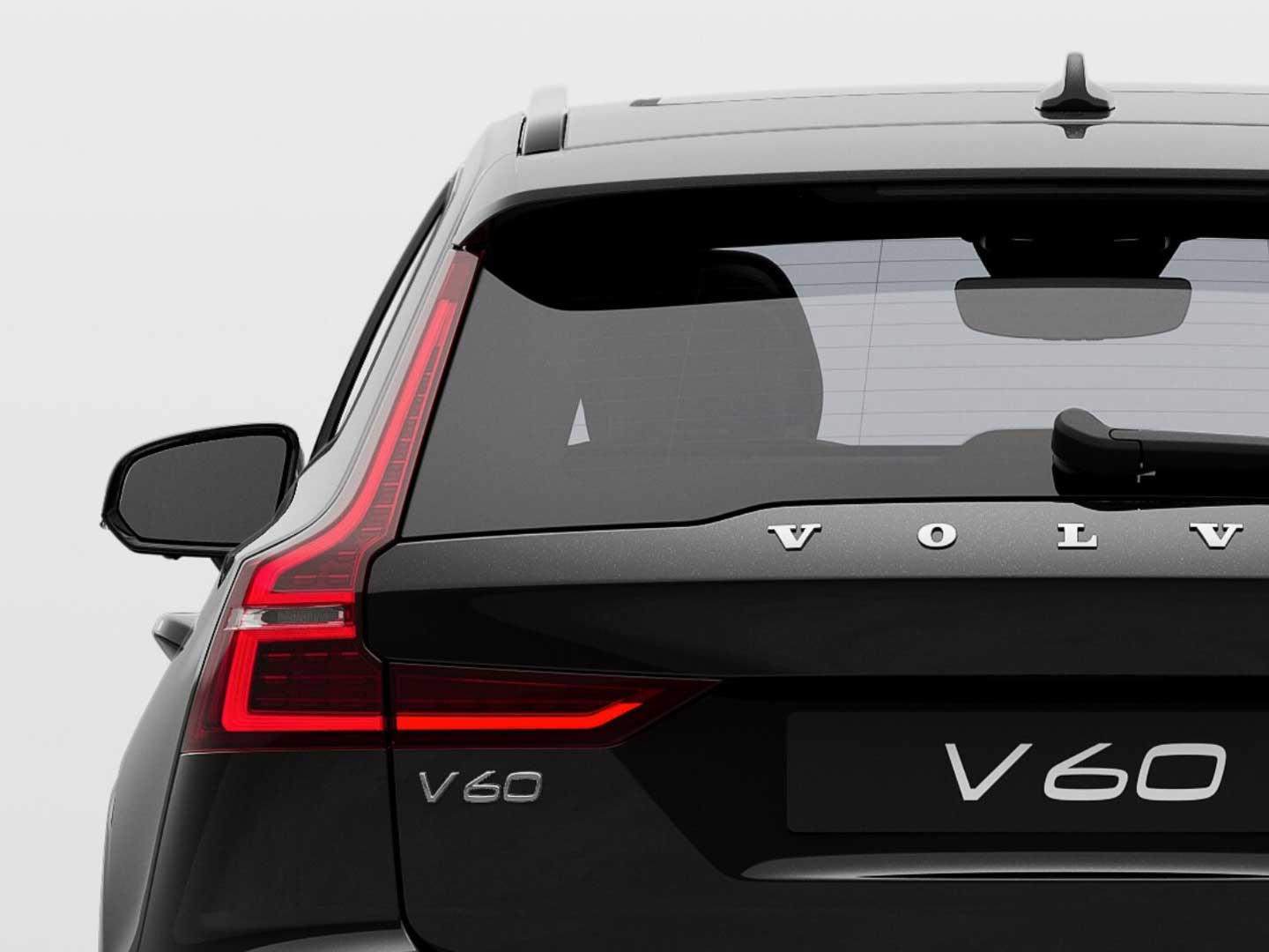 Feux arrière à LED de la Volvo V60 hybride branchable.