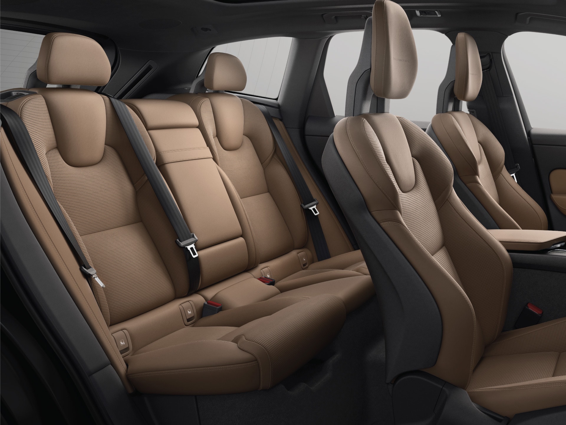 Nappa leather front seats in a Volvo XC60 SUV.