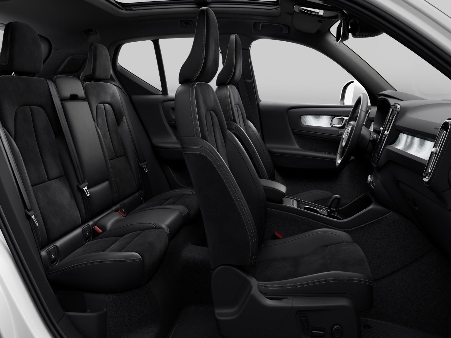 Leather free interior in the Volvo XC40 Recharge. 