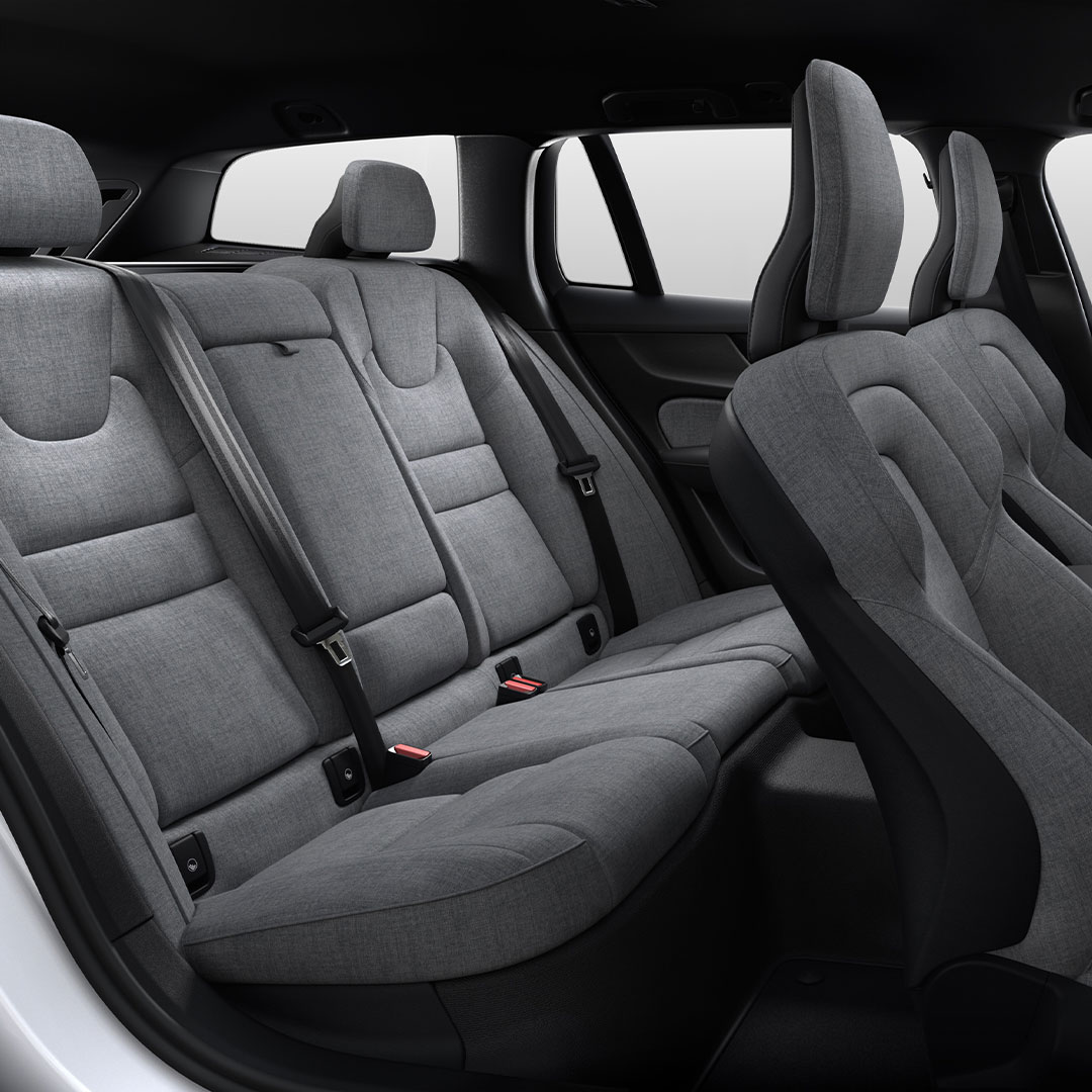 Interior and seating on a Volvo V60.