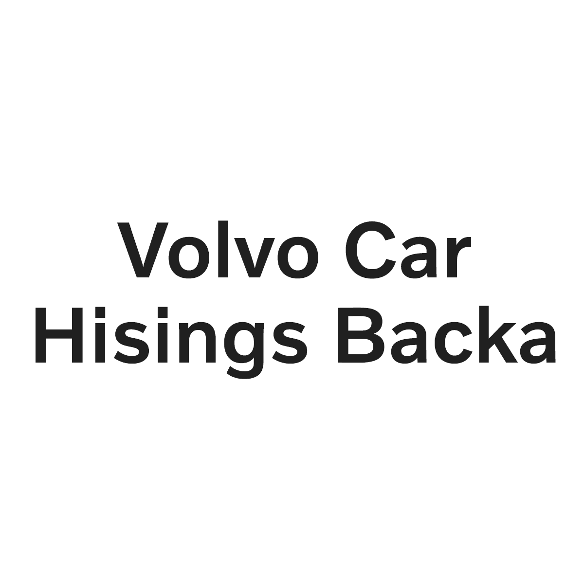 Volvo Car Hisings Backa